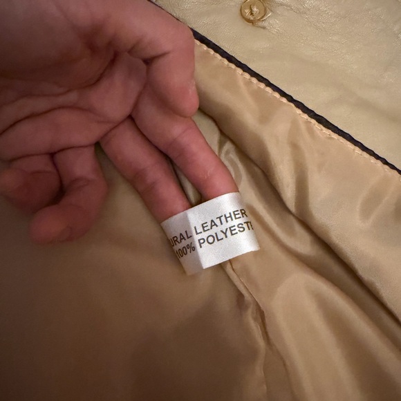 Buttery Soft Light Tan Leather Coat - Picture 12 of 12